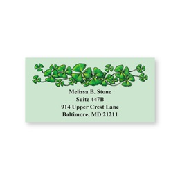 Shamrocks Sheeted Address Labels