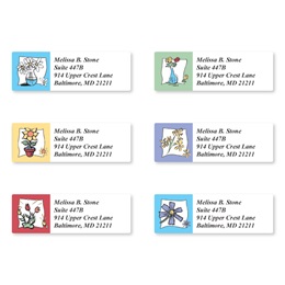 Petals Sheeted Address Label Assortment