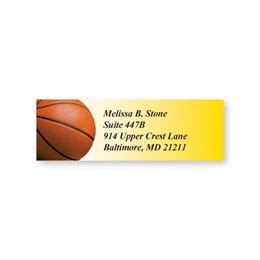 Basketball Sheeted Address Labels