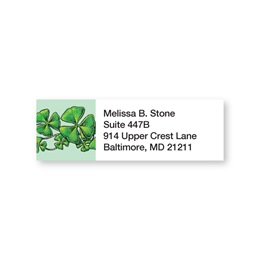 Shamrocks Sheeted Address Labels