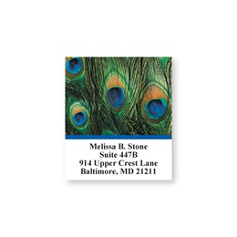 Peacock Feathers Sheeted Address Labels