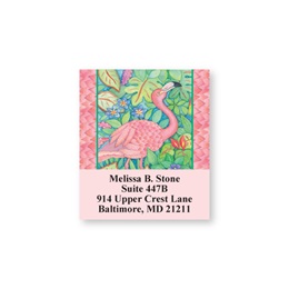 Pink Flamingo Sheeted Address Labels