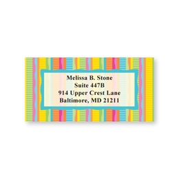 Bright Stripe Sheeted Address Labels