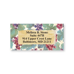 Grapes And Vine Sheeted Address Labels