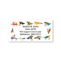 Fishing Flies Sheeted Address Labels