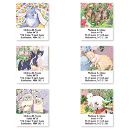 Living With Cats Sheeted Address Label Assortment