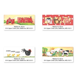 On The Farm Sheeted Address Label Assortment