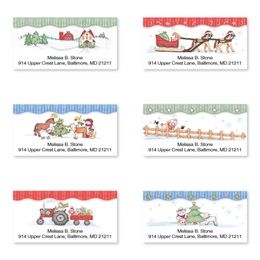 Holiday Farm Sheeted Address Label Assortment