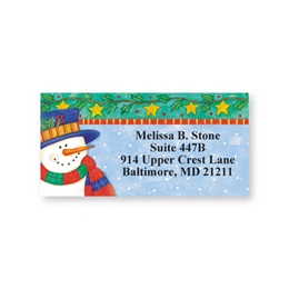 Snowman Sheeted Address Labels