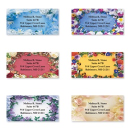 Floral Collage Sheeted Address Label Assortment