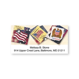 Patriotic Stamps Sheeted Address Labels