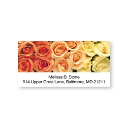 Peaches And Cream Roses Sheeted Address Labels