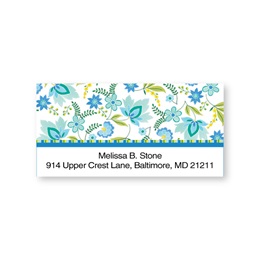 Floral Motif Sheeted Address Labels