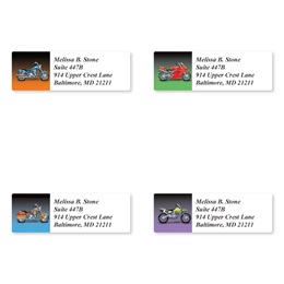 Motorcycles Sheeted Address Label Assortment
