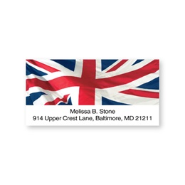 Union Jack Great Britain Flag Sheeted Address Labels