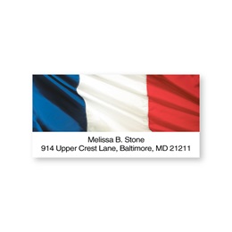 France Flag Sheeted Address Labels