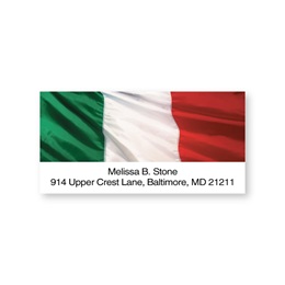 Italy Flag Sheeted Address Labels