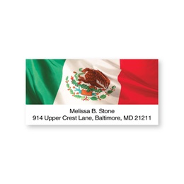Mexico Flag Sheeted Address Labels