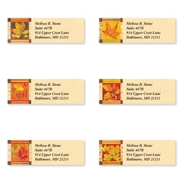 Fall Leaves Sheeted Address Label Assortment