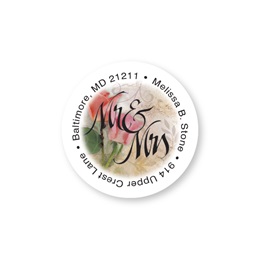 Mr And Mrs Round Sheeted Address Labels