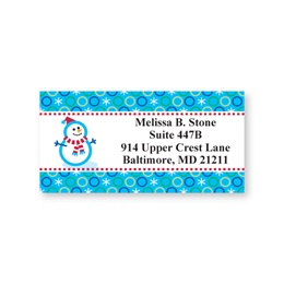 Snowman Sheeted Address Labels