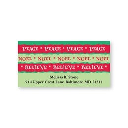 Peace Noel Believe Sheeted Address Labels