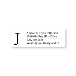 Personalized Basic White Monogram Sheeted Address Labels