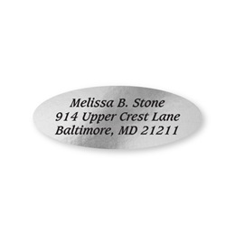 Silver Foil Oval Sheeted Address Labels