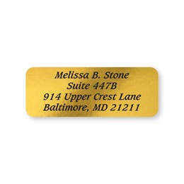 Gold Foil Rectangle Sheeted Address Labels