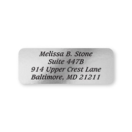 Silver Foil Rectangle Sheeted Address Labels