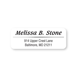 Silver Foil Accent On White Sheeted Address Labels