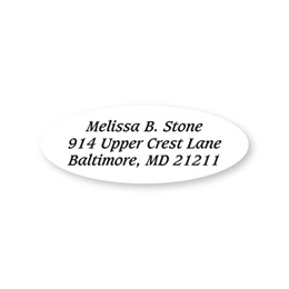 White Oval Sheeted Address Labels