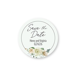 Green & Ivory Floral Save The Date Sheeted Address Labels