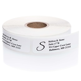 White Rolled Address Labels