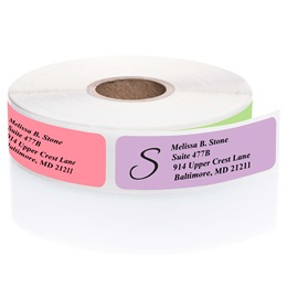 Rainbow Rolled Address Labels
