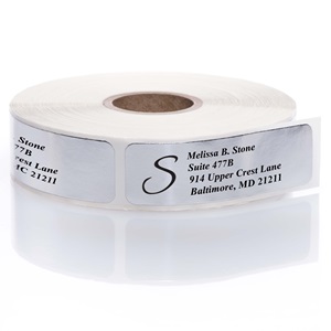 Silver Foil Rolled Address Labels | Current Labels