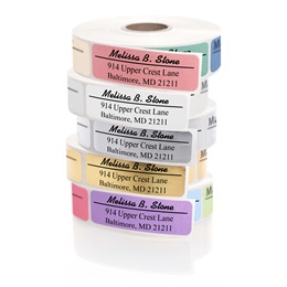 Front and Center Lined Sophisticated Rolled Address Labels