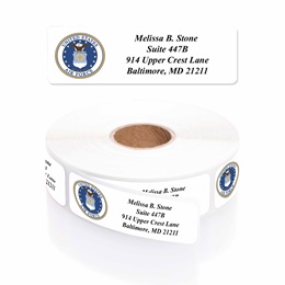 Air Force Designer Rolled Address Labels