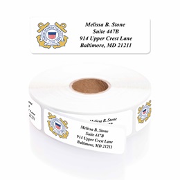 Coast Guard Designer Rolled Address Labels