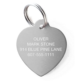 Heart Shape Pet Tag Aluminum
