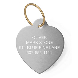 Heart Shape Pet Tag Aluminum