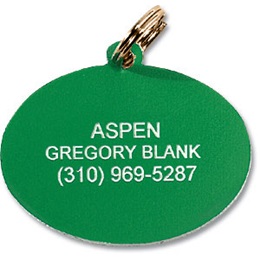 Oval Plastic Pet Tag