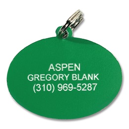Oval Plastic Pet Tag