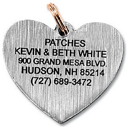 Heart Plastic Pet Tag