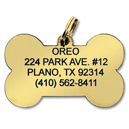 Dog Bone Plastic Pet Tag