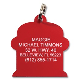Fire Hydrant Plastic Pet Tag