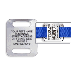 Large Aluminum Slide On Pet Tag
