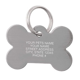 Bone Shape Pet Tag Aluminum