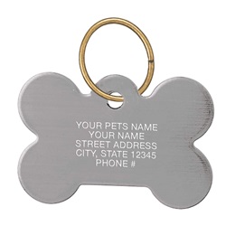Bone Shape Pet Tag Aluminum