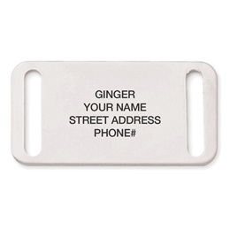 Small Aluminum Slide On Pet Tag
